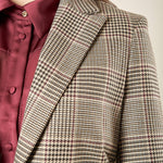 Giacca donna principe di Galles ad un bottone. GI003459 MORO/AVORIO ARTIGLI