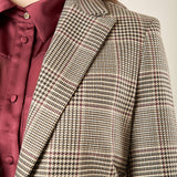 Giacca donna principe di Galles ad un bottone. GI003459 MORO/AVORIO ARTIGLI