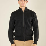 Maglia da Uomo Invernale in Misto Lana con Zip e Tasche con Pattine. Calda, Elegante e Funzionale. CON4061225 BLACK CONSENSO