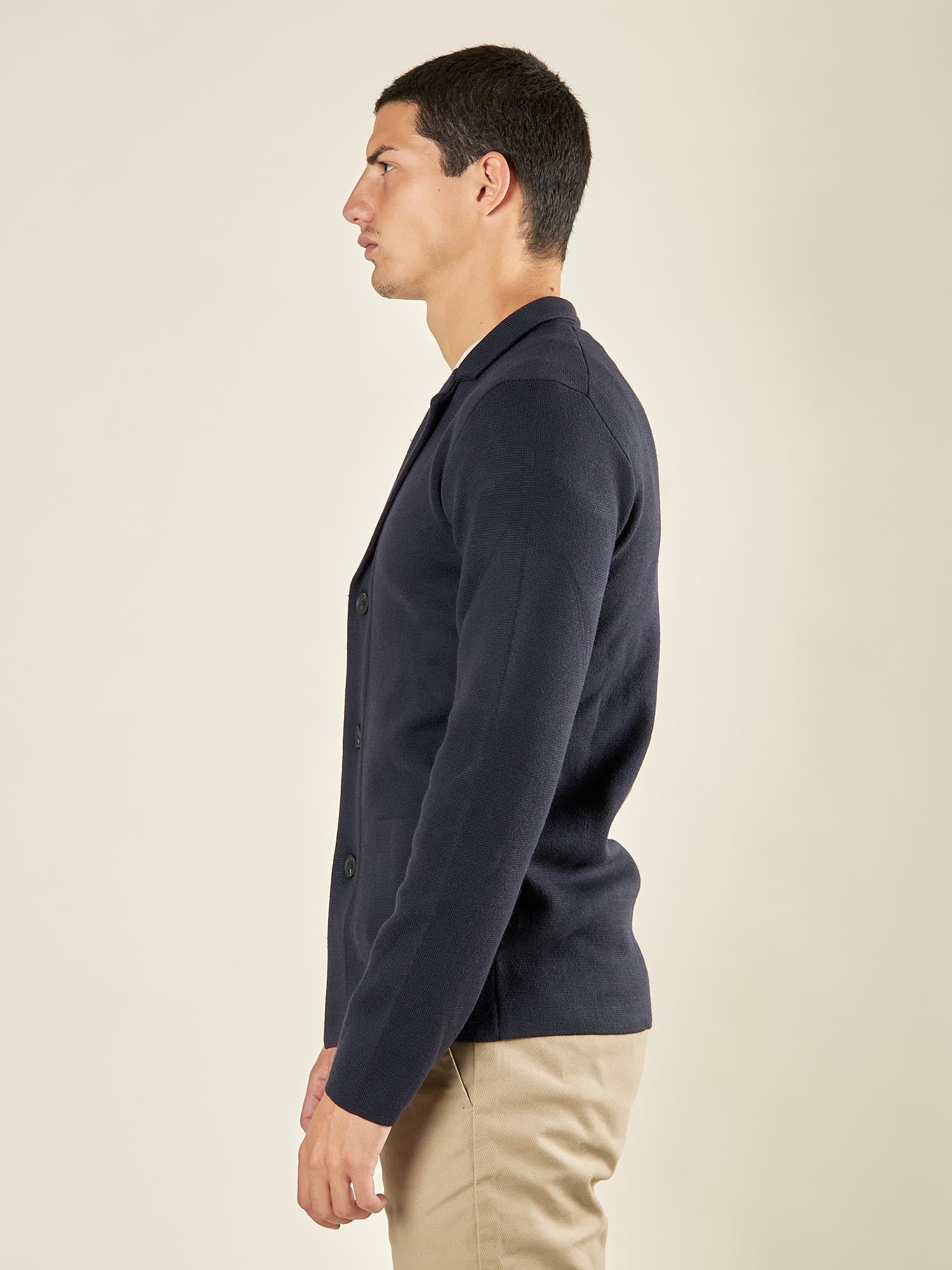 Blazer da Uomo in Misto Lana con Bottoni. Eleganza e Comfort per Ogni Occasione. CON4050225 NAVY CONSENSO