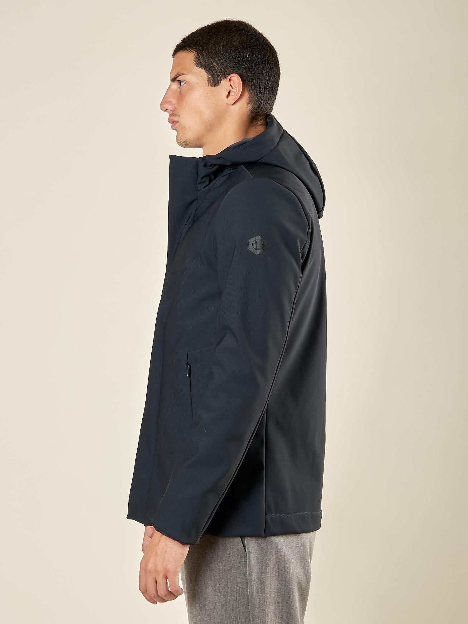 Giubbino da Uomo Invernale con Cappuccio e Interno in Ecopelliccia. Comfort e Stile per lInverno OC1F2W5J12 BLU OVER-D