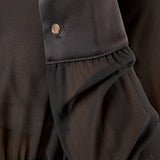 Camicia donna in voile con baschina in raso. CA003231 NERO ARTIGLI