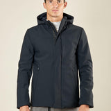 Giubbino da Uomo Invernale con Cappuccio e Interno in Ecopelliccia. Comfort e Stile per lInverno OC1F2W5J12 BLU OVER-D