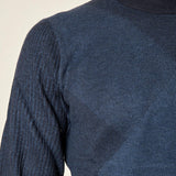 Maglia Uomo Invernale in Poly Wool Finezza 12 con Intarsi Rombi. CON4131225 NAVY CONSENSO