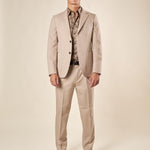 Giacca da Uomo Due Bottoni con Tasche a Toppa  Eleganza Casual e Stile Sartoriale. GAI1622H BEIGE HAMAKI-HO