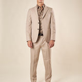 Giacca da Uomo Due Bottoni con Tasche a Toppa  Eleganza Casual e Stile Sartoriale. GAI1622H BEIGE HAMAKI-HO