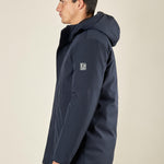 Giubbino Uomo Invernale Soft Shell con Cappuccio. Lunghezza Media. DM9623 BLU DATCH