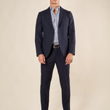 Giacca da Uomo Due Bottoni con Tasche a Toppa Eleganza Casual e Stile Sartoriale. GAI1622H BLU HAMAKI-HO