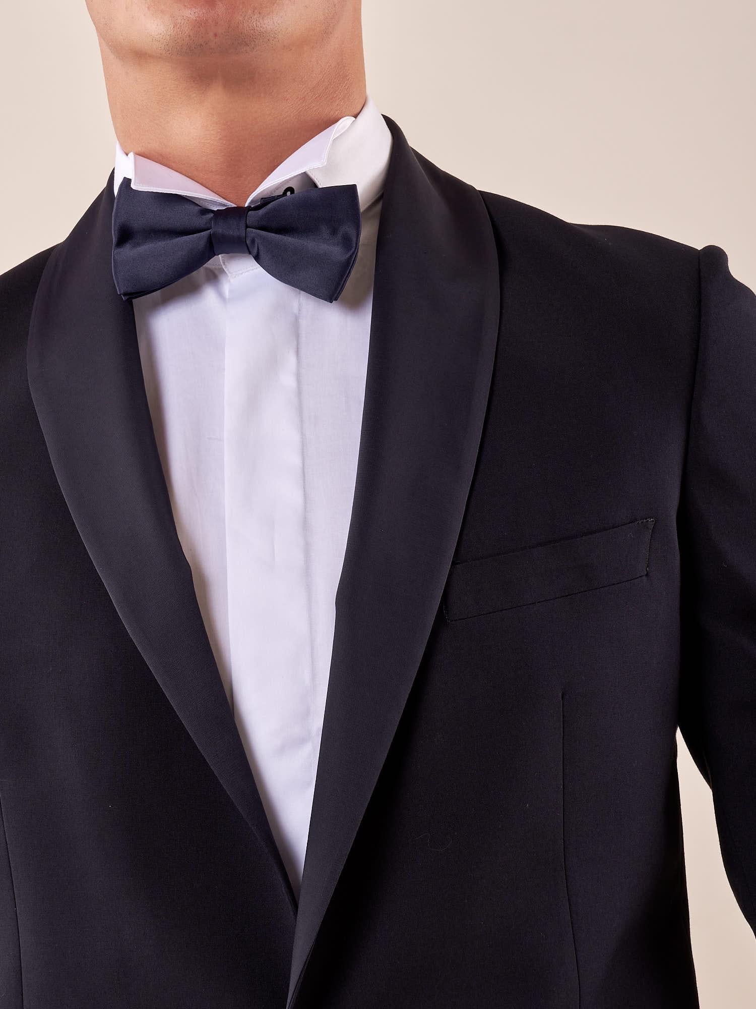 Abito smoking cerimonia elegante giacca monopetto uomo TM/NAPOLIPRS BLU ITALIAN FORMAT