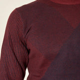 Maglia Uomo Invernale in Poly Wool Finezza 12 con Intarsi Rombi. CON4131225 BAROLO CONSENSO