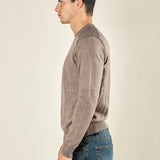 Maglia Uomo Invernale Manica Lunga in Poly Wool Finezza 12 con Costine Spalla. CON4130225 NOCE CONSENSO