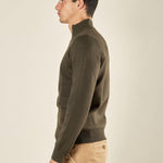 Maglia da Uomo Invernale in Misto Lana con Zip e Tasche con Pattine. Calda, Elegante e Funzionale. CON4061225 FOREST CONSENSO