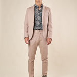 Pantalone da Uomo in Punto Milano Tasche allAmericana Passacinta ed Elastico Dietro per Comfort e Stile. OE1F2W5P26 BEIGE OVER-D