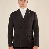 Abito da uomo doppio petto regular fit con tasche con pattina. OC1F2W5A01 NERO OVER-D