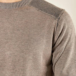 Maglia Uomo Invernale Manica Lunga in Poly Wool Finezza 12 con Costine Spalla. CON4130225 NOCE CONSENSO