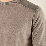 Maglia Uomo Invernale Manica Lunga in Poly Wool Finezza 12 con Costine Spalla. CON4130225 NOCE CONSENSO