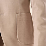 Giacca da Uomo Due Bottoni con Tasche a Toppa  Eleganza Casual e Stile Sartoriale. GAI1622H BEIGE HAMAKI-HO