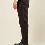 Pantalone da Uomo Invernale in Cotone Elasticizzato con Pinces Vestibilità Regolare. M49448 NERO GUY