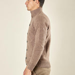 Maglia Giacca da Uomo con Collo Lupetto. Eleganza Casual in Misto Lana. CON4153225 TORTORA CONSENSO