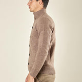 Maglia Giacca da Uomo con Collo Lupetto. Eleganza Casual in Misto Lana. CON4153225 TORTORA CONSENSO
