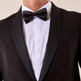 Abito smoking cerimonia elegante giacca monopetto uomo TM/NAPOLIPRS NERO ITALIAN FORMAT