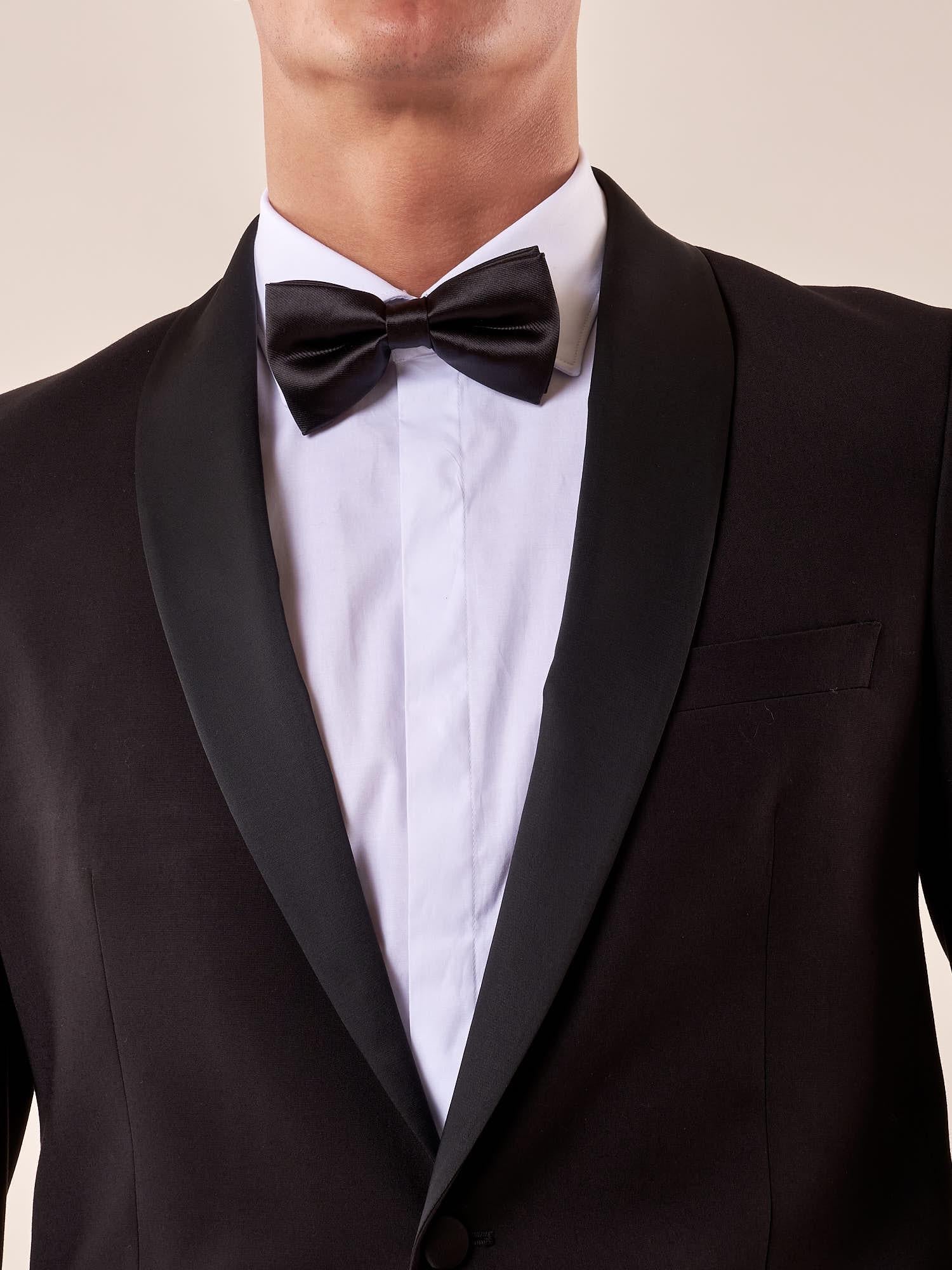 Abito smoking cerimonia elegante giacca monopetto uomo TM/NAPOLIPRS NERO ITALIAN FORMAT