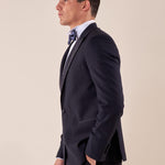 Abito classico cerimonia giacca rever a lancia in raso uomo. TM/NAPOLIPRL BLU ITALIAN FORMAT