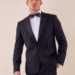 Abito classico cerimonia giacca rever a lancia in raso uomo. TM/NAPOLIPRL BLU ITALIAN FORMAT