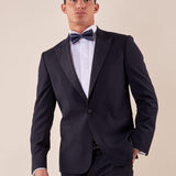 Abito classico cerimonia giacca rever a lancia in raso uomo. TM/NAPOLIPRL BLU ITALIAN FORMAT