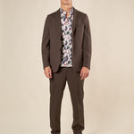 Giacca da Uomo in Tessuto Punto Milano Comfort Elegante con Tasche a Toppa. GAI1621H VERDE HAMAKI-HO