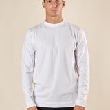 T-shirt da Uomo Girocollo Manica Lunga in Caldo Cotone Comfort Termico e Stile Minimal TI284H BIANCO HAMAKI-HO