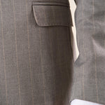 Abito da Uomo Gessato  Giacca Foderata con Pattine e Pantalone con Tasche allAmericana, Vestibilità Regular OC1F2W5A03 GRIGIO OVER-D