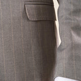 Abito da Uomo Gessato  Giacca Foderata con Pattine e Pantalone con Tasche allAmericana, Vestibilità Regular OC1F2W5A03 GRIGIO OVER-D