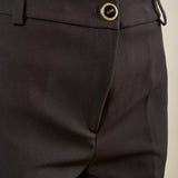Pantalone donna a palazzo in tessuto tecnico. PA003217 NERO ARTIGLI