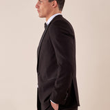 Abito classico cerimonia giacca rever a lancia in raso uomo. TM/NAPOLIPRL NERO ITALIAN FORMAT