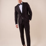 Abito smoking cerimonia elegante giacca monopetto uomo TM/NAPOLIPRS NERO ITALIAN FORMAT
