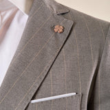 Abito da Uomo Gessato  Giacca Foderata con Pattine e Pantalone con Tasche allAmericana, Vestibilità Regular OC1F2W5A03 GRIGIO OVER-D