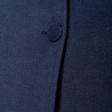 Cappotto donna monopetto. Due bottoni, tasca a pattina e vestibilità affiancata. CP003189 BLU ARTIGLI