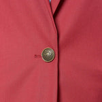 Giacca donna monopetto. Petto a lancia, bottone a contrasto e tasche a pattin GI003118 BORDEAUX ARTIGLI