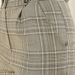 Pantalone donna in Principe di Galles. Eleganza sartoriale e vestibilità confortevole. PA003808 BEIGE/MORO ARTIGLI