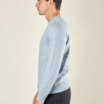Maglia Uomo in Misto Cashmere a Trecce. Eleganza e Comfort per Ogni Occasione. CON4209225 BLU NUVOLA CONSENSO