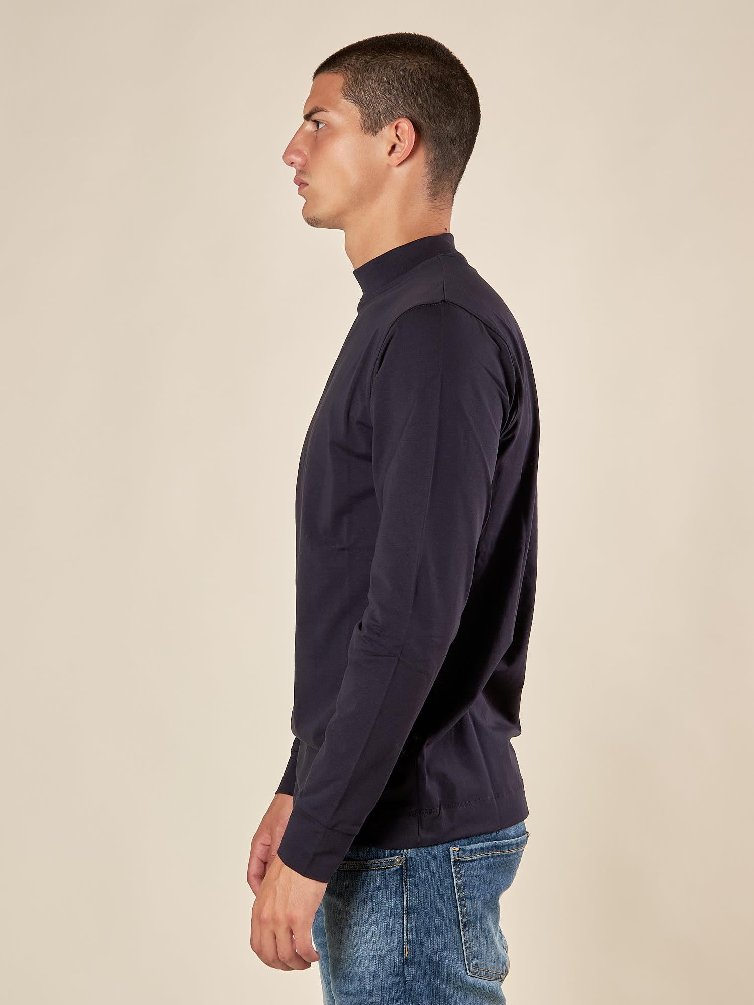 Lupetto Uomo Manica Lunga in Caldo Cotone elasticizzato ComfortTermico e stile essenziale. TI283H BLU HAMAKI-HO