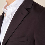 Giacca da Uomo in Tessuto Punto Milano  Comfort Elegante con Tasche a Toppa. GAI1621H NERO HAMAKI-HO