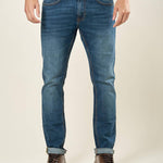 Jeans Uomo 5 Tasche Slim Fit. Stile, Comfort e Versatilità in un Unico Capo M49299 DENIM GUY