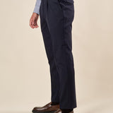 Pantalone da Uomo con Pence  Vestibilità Regular, Tasche allAmericana e Pattine Posteriori. PSI1802H BLU HAMAKI-HO