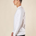 T-shirt da Uomo Girocollo Manica Lunga in Caldo Cotone Comfort Termico e Stile Minimal TI284H BIANCO HAMAKI-HO