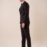 Abito classico cerimonia giacca rever a lancia in raso uomo. TM/NAPOLIPRL NERO ITALIAN FORMAT