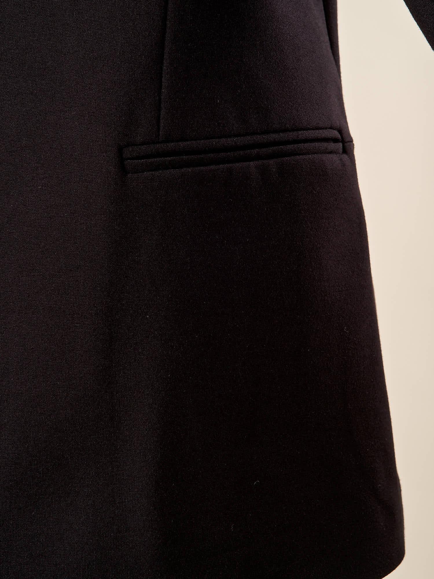 Blazer Donna Curvy in Punto Milano  Rever Classico e Tasca con Friso. F646YBFFILLY NERO Lizalù