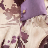 Abito donna corto in fantasia. Maniche lunghe, girocollo ed elastico in vita. AB003305 AVORIO/TROPEA ARTIGLI