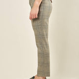 Pantalone donna in Principe di Galles. Eleganza sartoriale e vestibilità confortevole. PA003808 BEIGE/MORO ARTIGLI